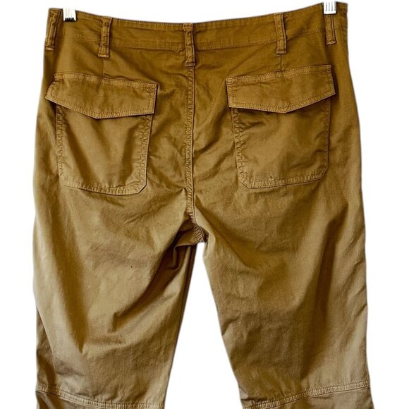 Lauren Ralph Lauren Cargo Jogger Pants Tan Elastic Cuff 4 Pockets Women's Size 6 - Picture 2 of 12
